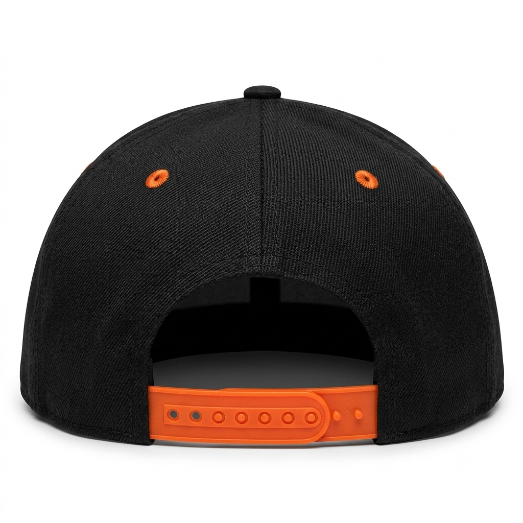 YUPOONG 6089MT BLACK / NEÓN ORANGE