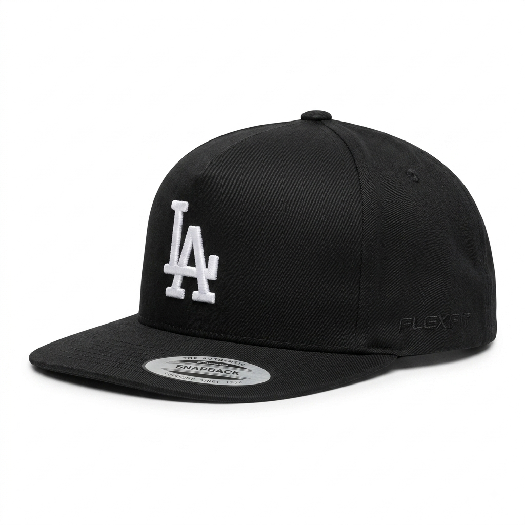 LOS ANGELES BLACK SNAPBACK YUPOONG UNSTRUCTURED
