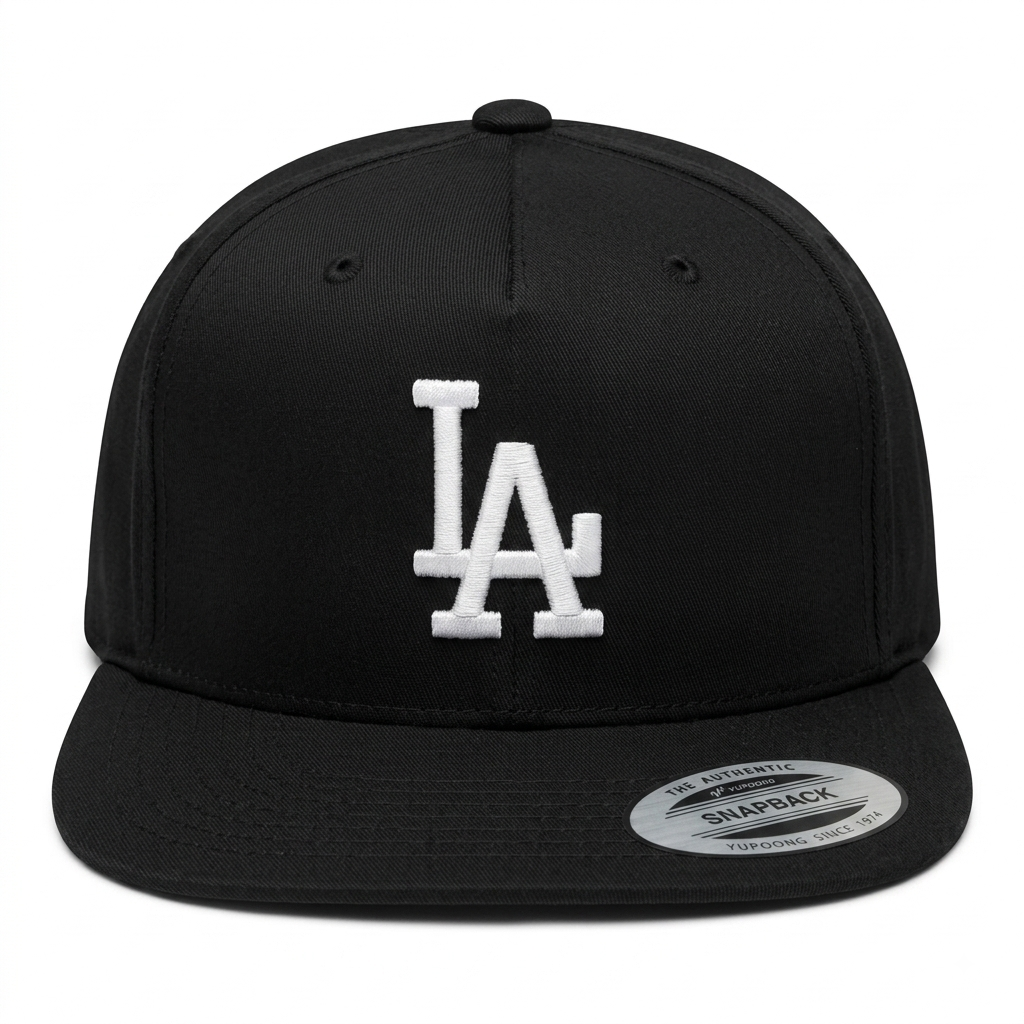 LOS ANGELES BLACK SNAPBACK YUPOONG UNSTRUCTURED