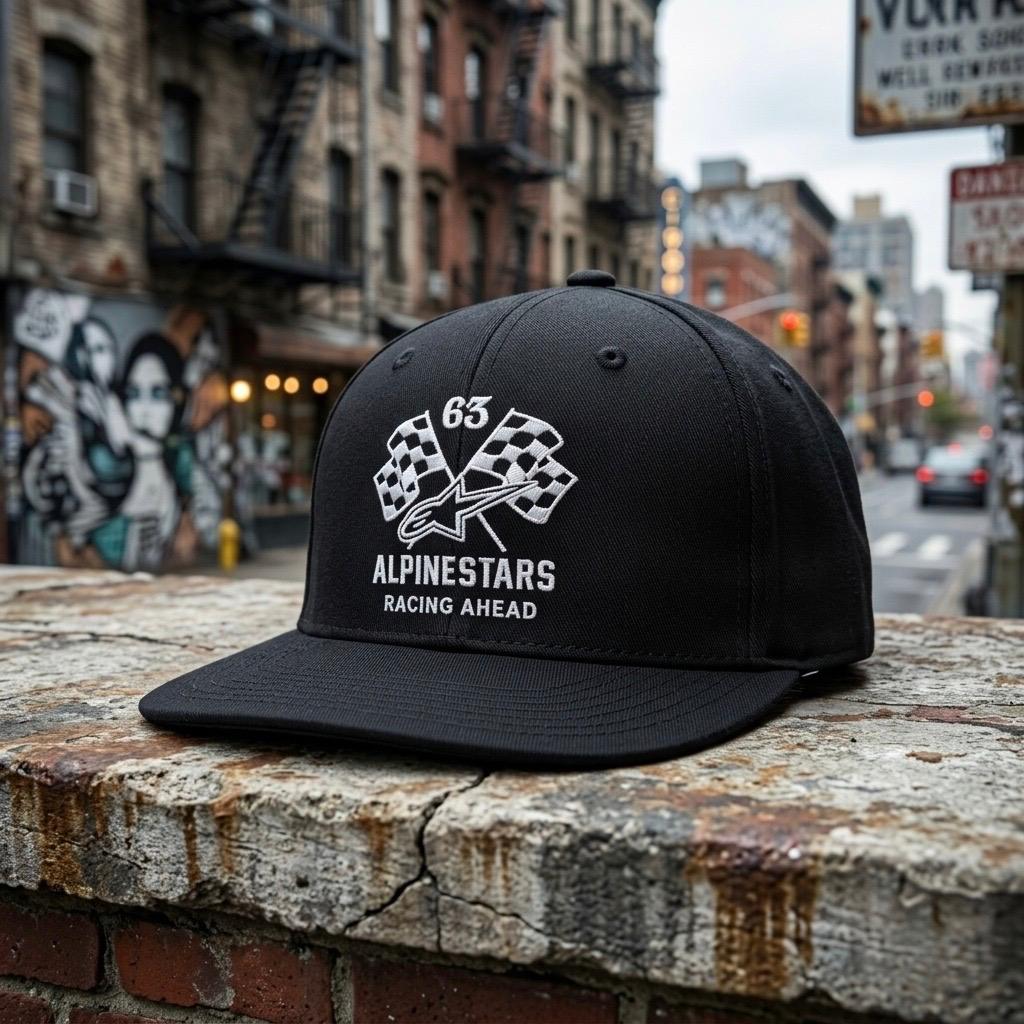 DOUBLE CHECK FLATBILL HAT BLACK L/XL