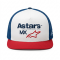 FIRST MOTO TRUCKER HAT BLUE/WHITE/RED