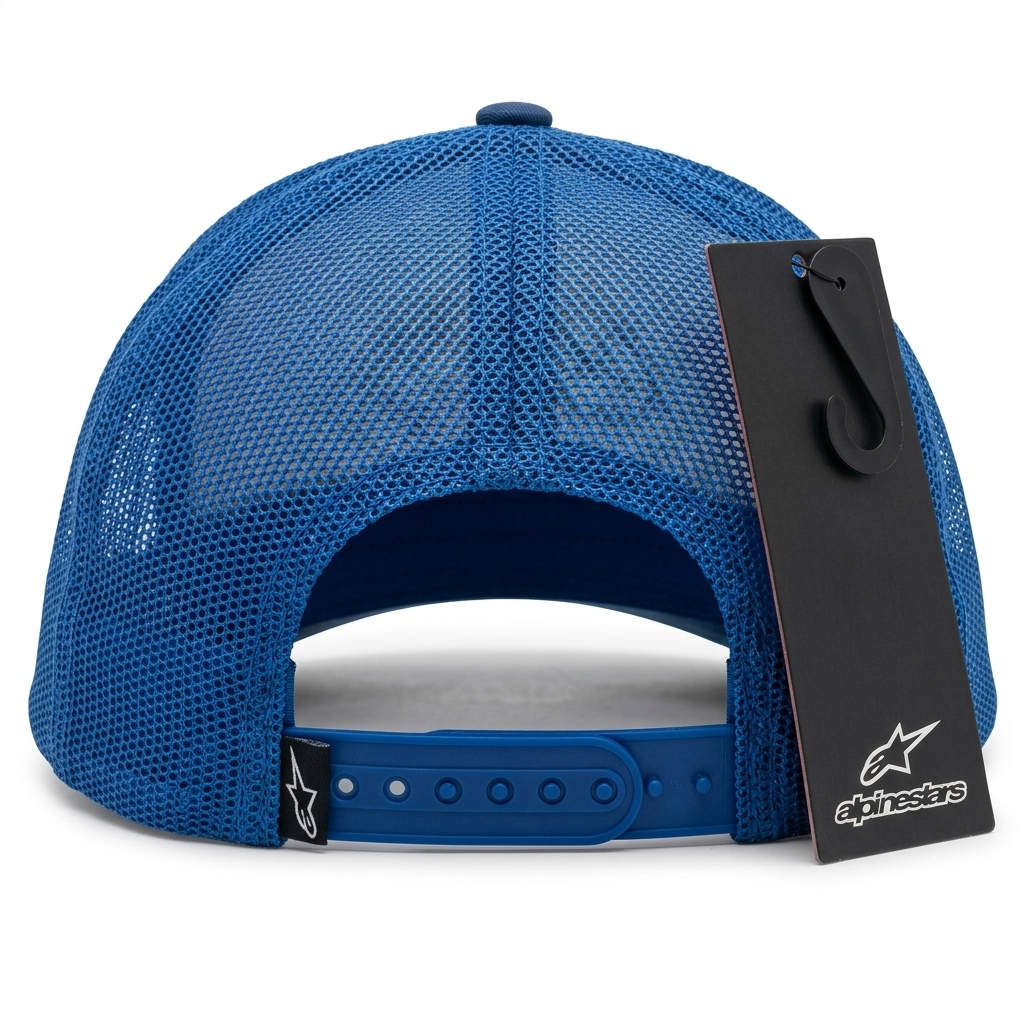 FIRST MOTO TRUCKER HAT BLUE/WHITE/RED