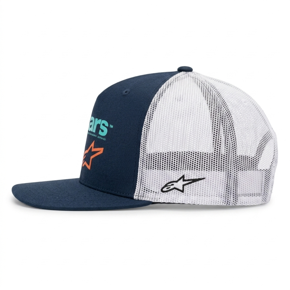 FIRST MOTO TRUCKER HAT WHITE/NAVY