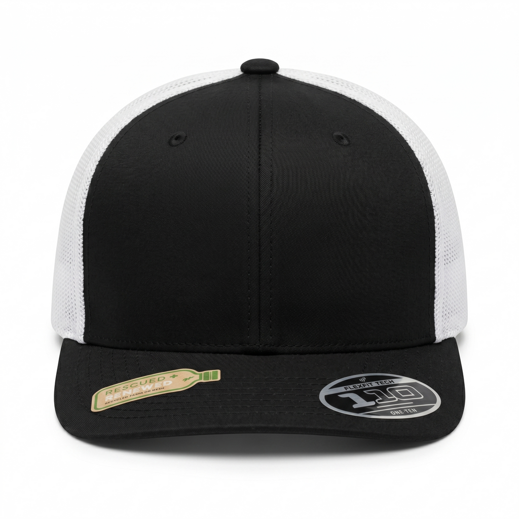 FLEXFIT 110RT BLACK / WHITE