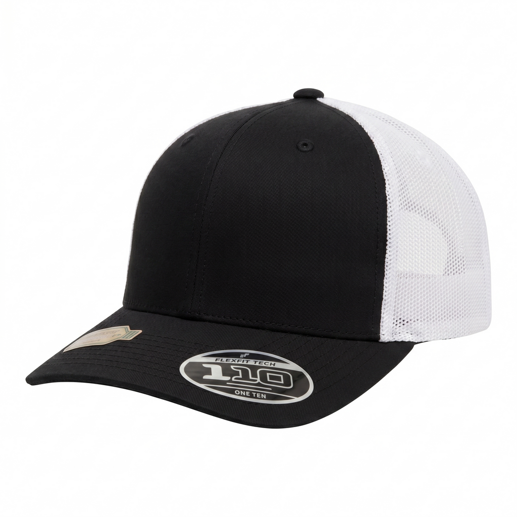 FLEXFIT 110RT BLACK / WHITE