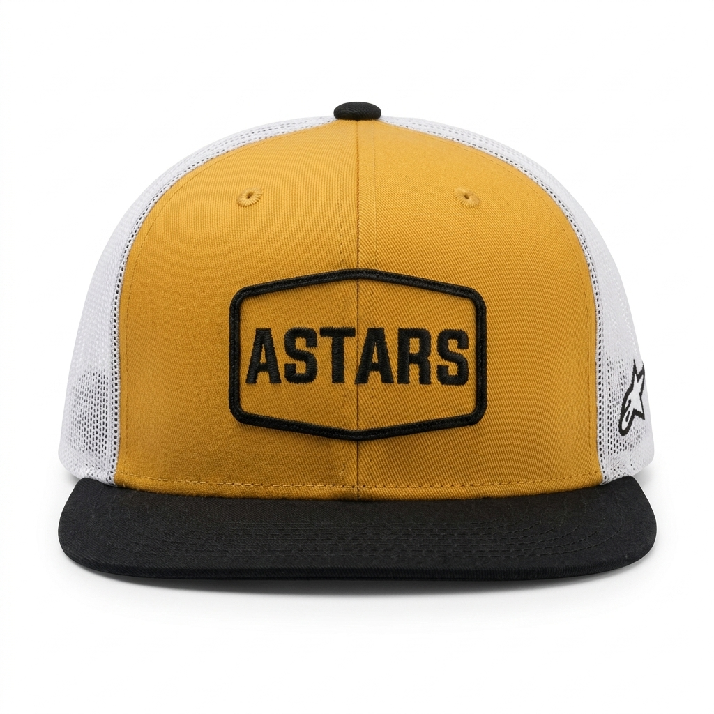 FRAMED TRUCKER HAT WHITE/GOLD/BLACK