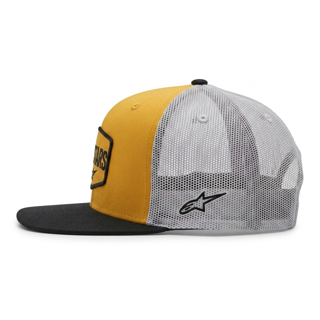 FRAMED TRUCKER HAT WHITE/GOLD/BLACK