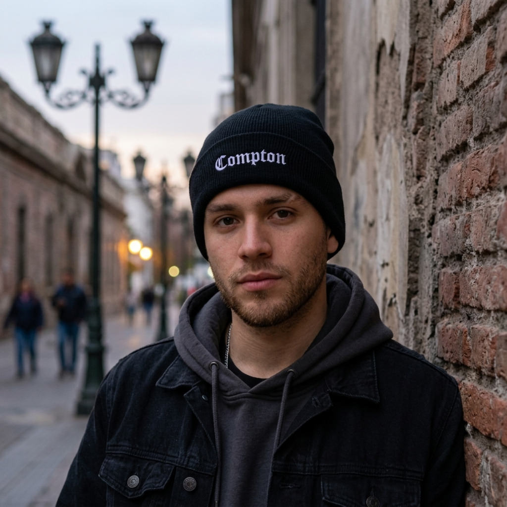 BEANIE OFRENDA COMPTON PUNTO GRUESO
