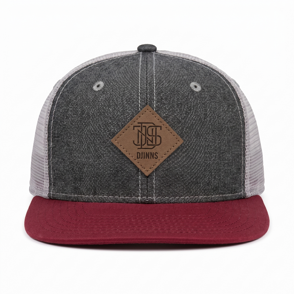 SNAPBACK CAP MIX CANVAS GREY/WINE