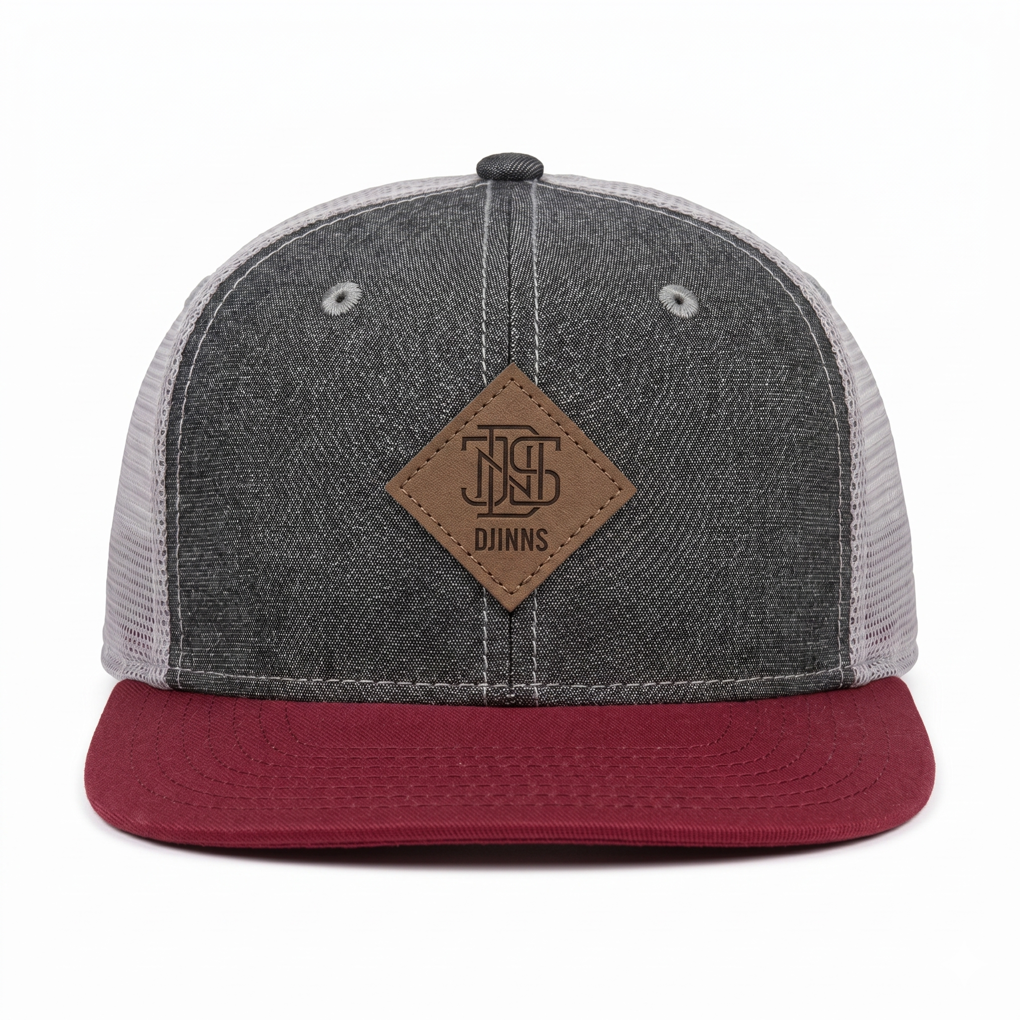 SNAPBACK CAP MIX CANVAS GREY/WINE