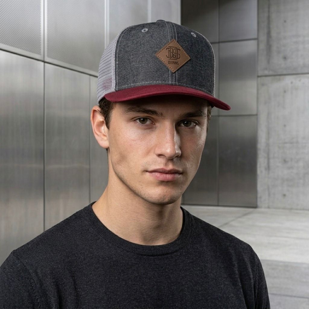 SNAPBACK CAP MIX CANVAS GREY/WINE