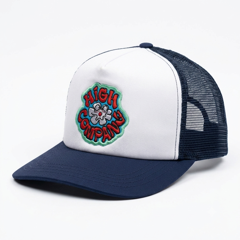 TRUCKER HIGH STONED WHITE/NAVY