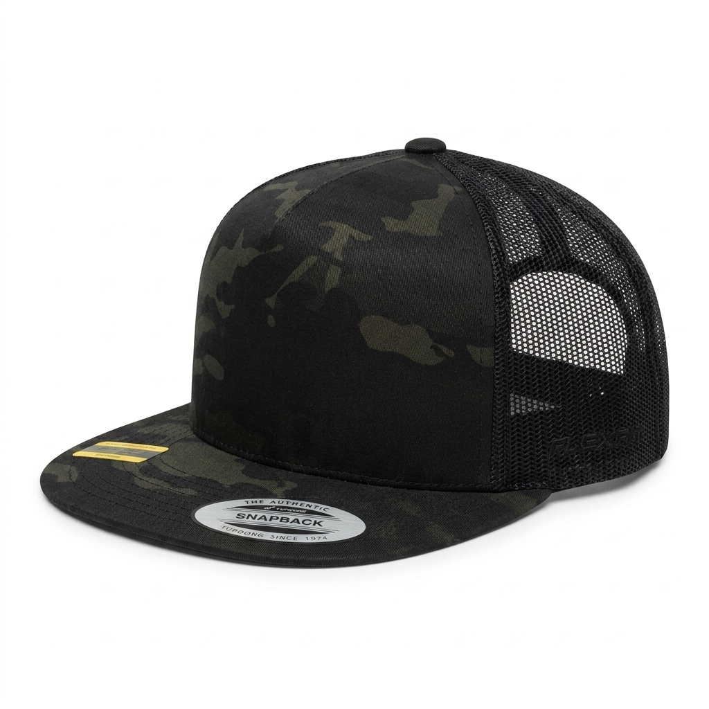 GORRA YUPOONG 6006MC MULTICAM BLACK