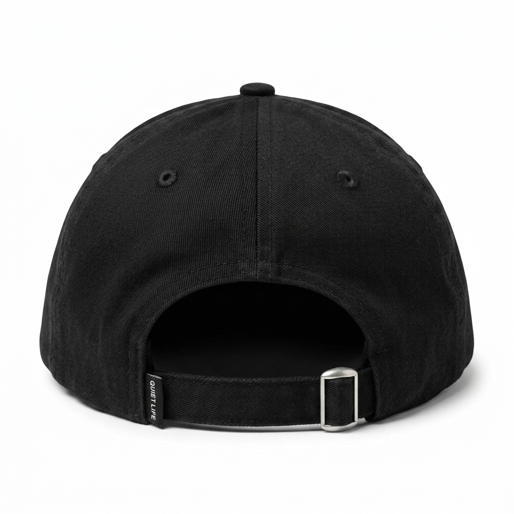 FLORAL SCRIPT DAD HAT BLACK