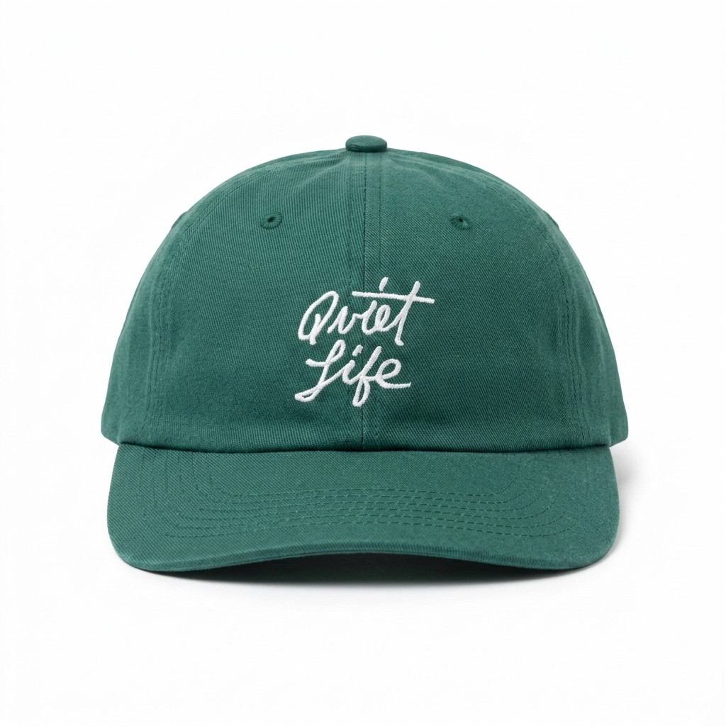 QUIET LIFE SCRIPT POLO HAT HUNTER GREEN