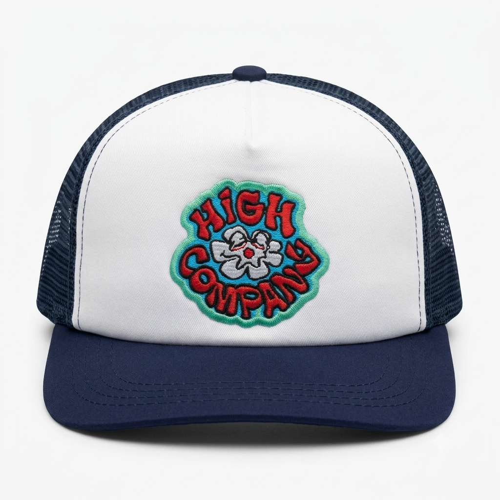TRUCKER HIGH STONED WHITE/NAVY