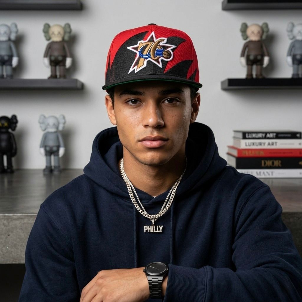 NBA SHARKTOOTH SNAPBAK HWC 76ERS