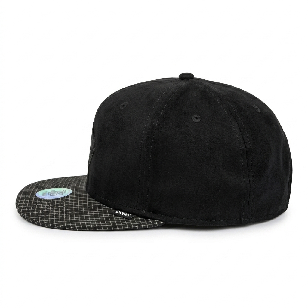 SNAPBACK NEEDLE CHECK BLACK