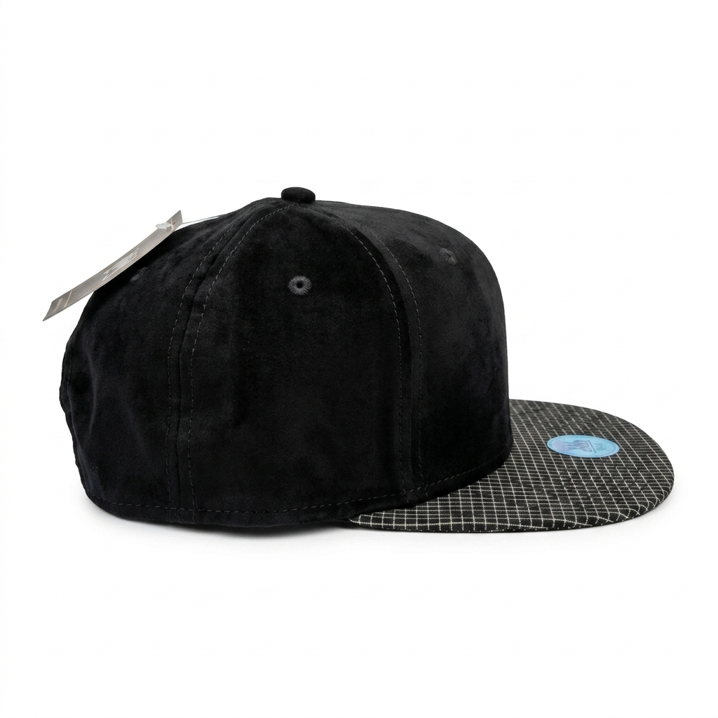 SNAPBACK NEEDLE CHECK BLACK