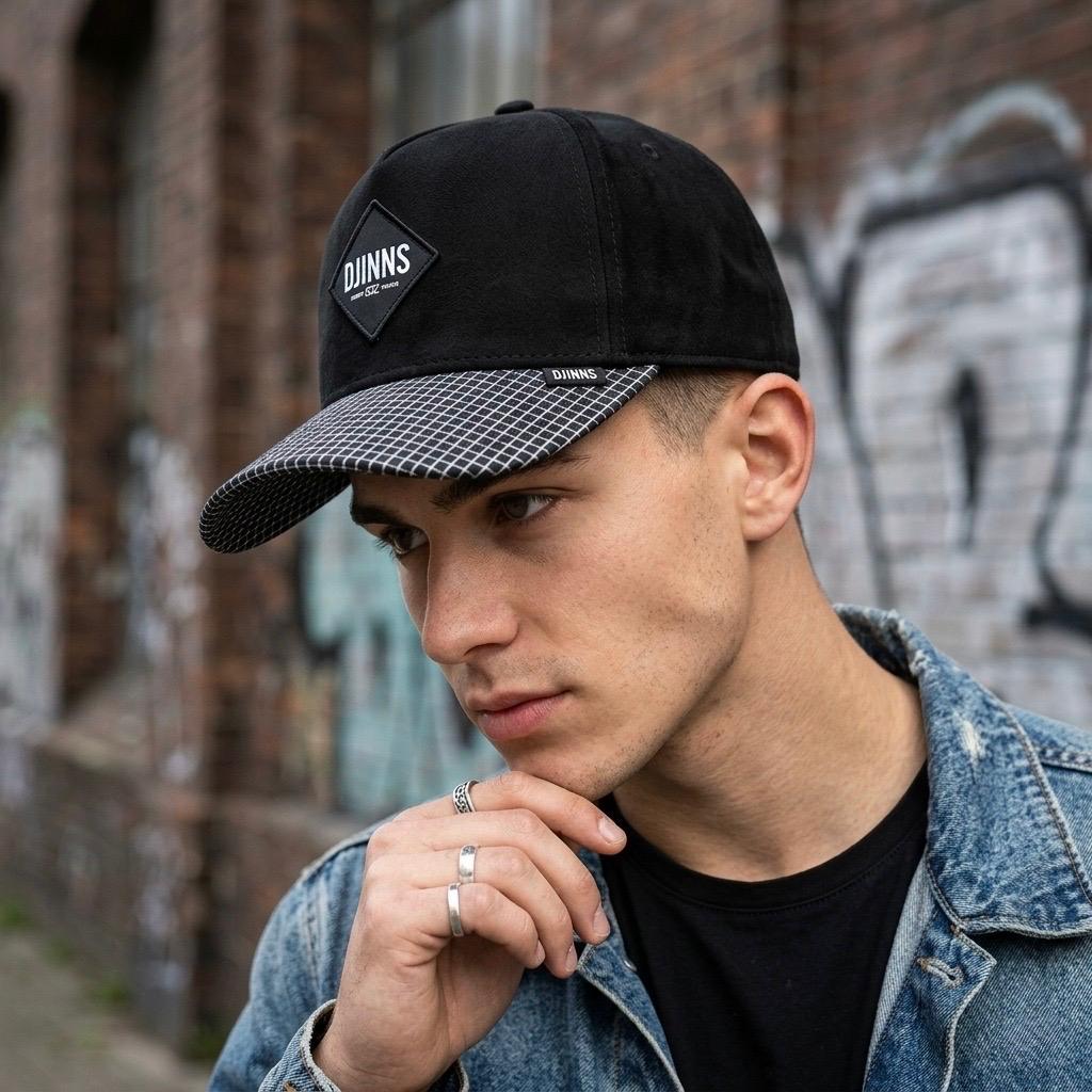 SNAPBACK NEEDLE CHECK BLACK