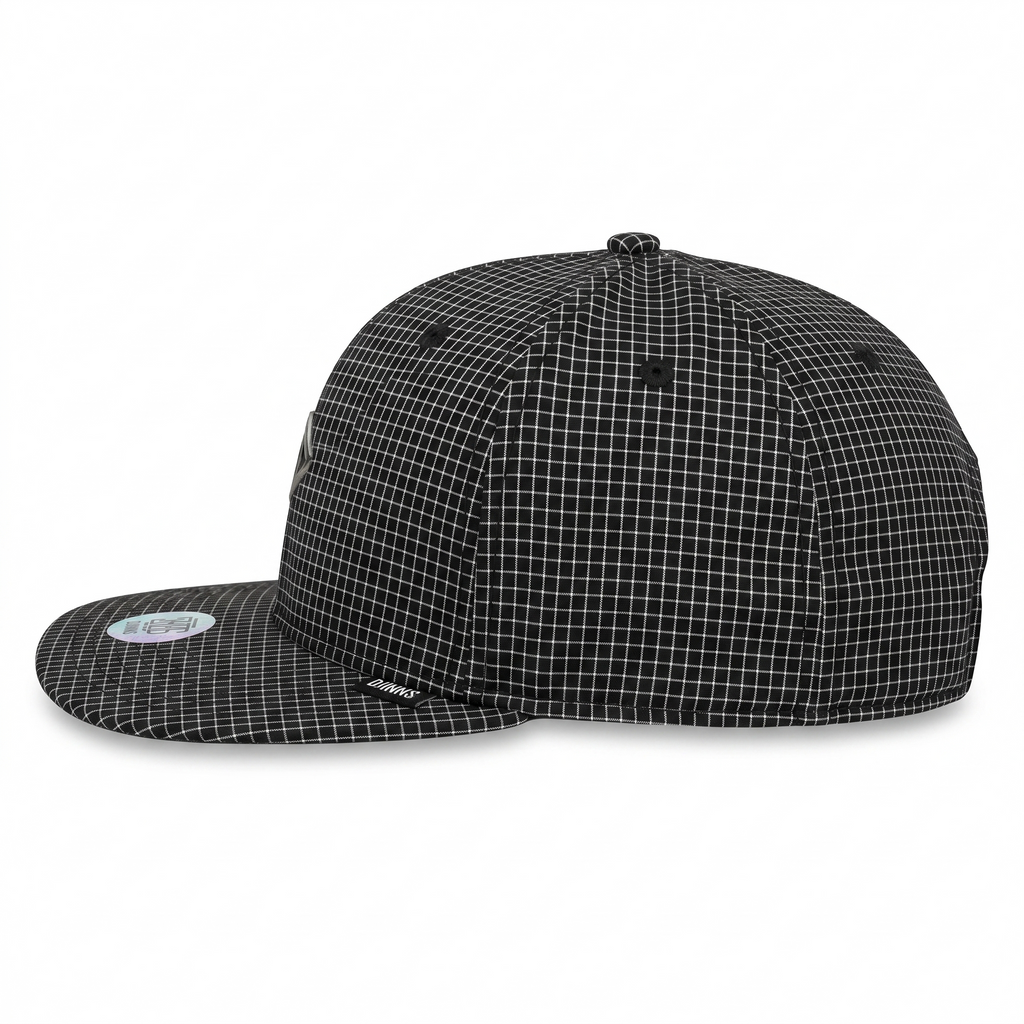 TrueFit Cap Needle Check Plate Black