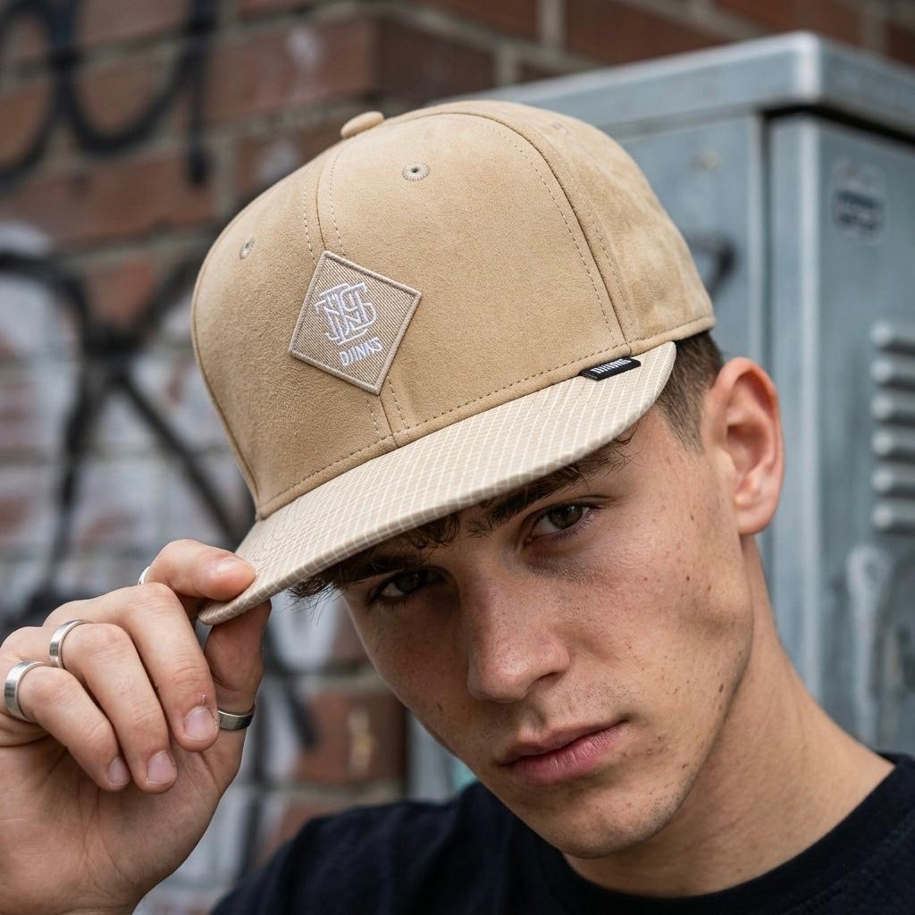 SNAPBACK NEEDLE CHECK KHAKI