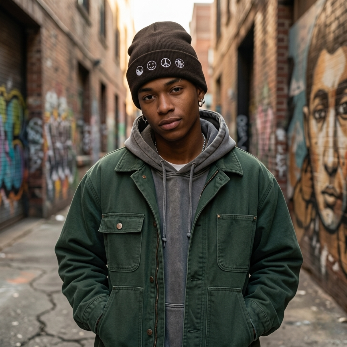 THE GOOD VIBES BEANIE BLACK - ATLANTIS