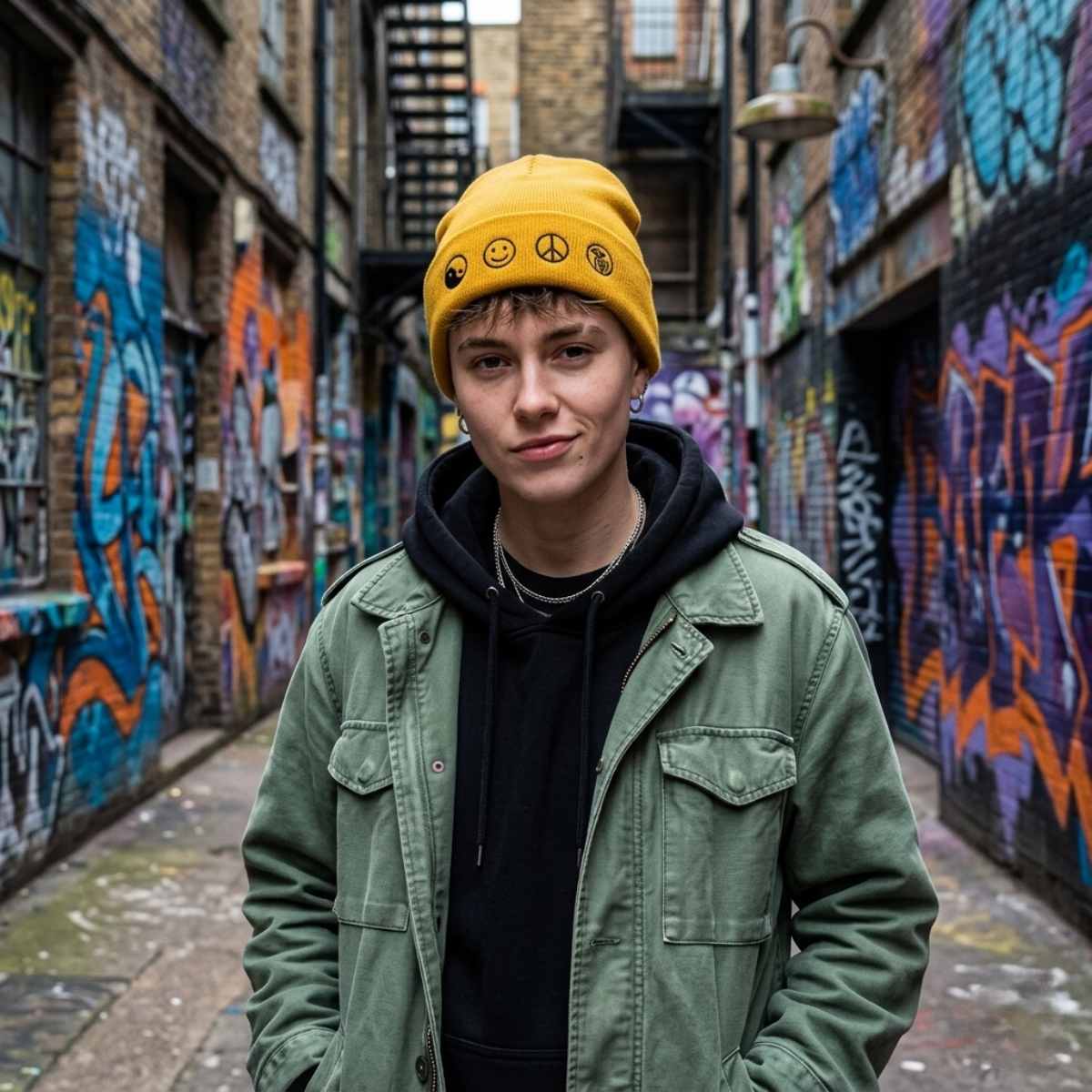 THE GOOD VIBES BEANIE MUSTARD - ATLANTIS