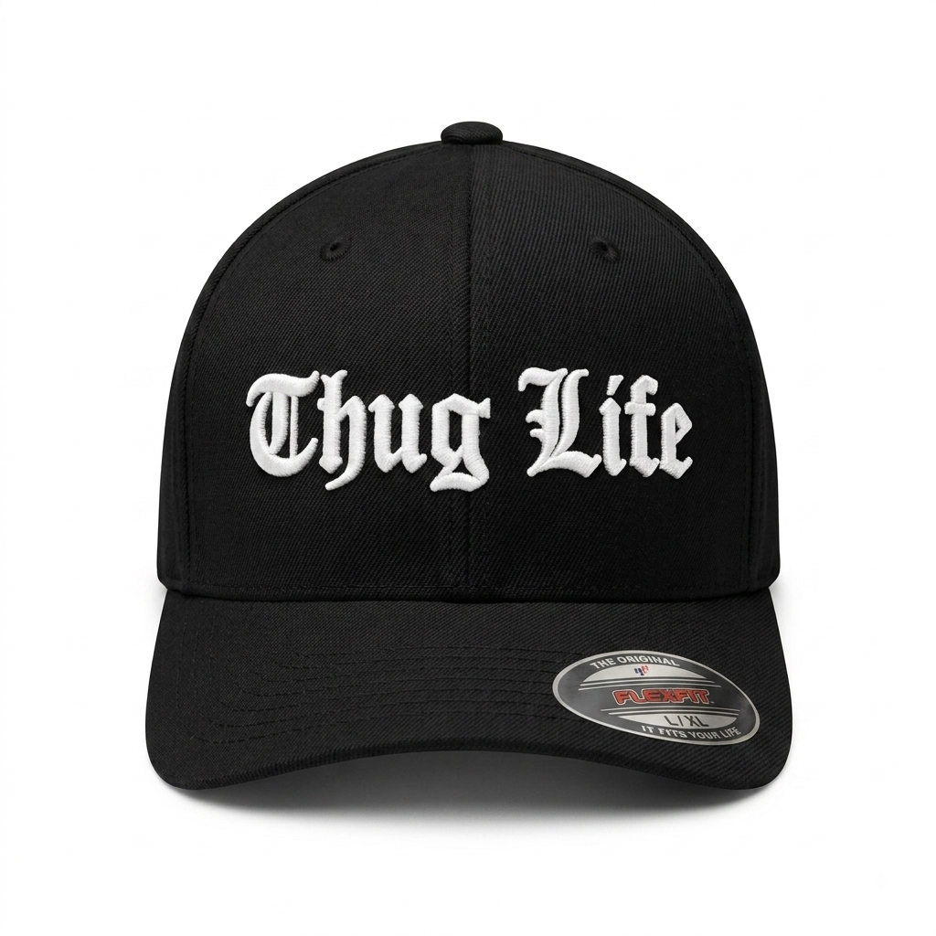 THUG LIFE SNAPBACK FLEXFIT BLACK