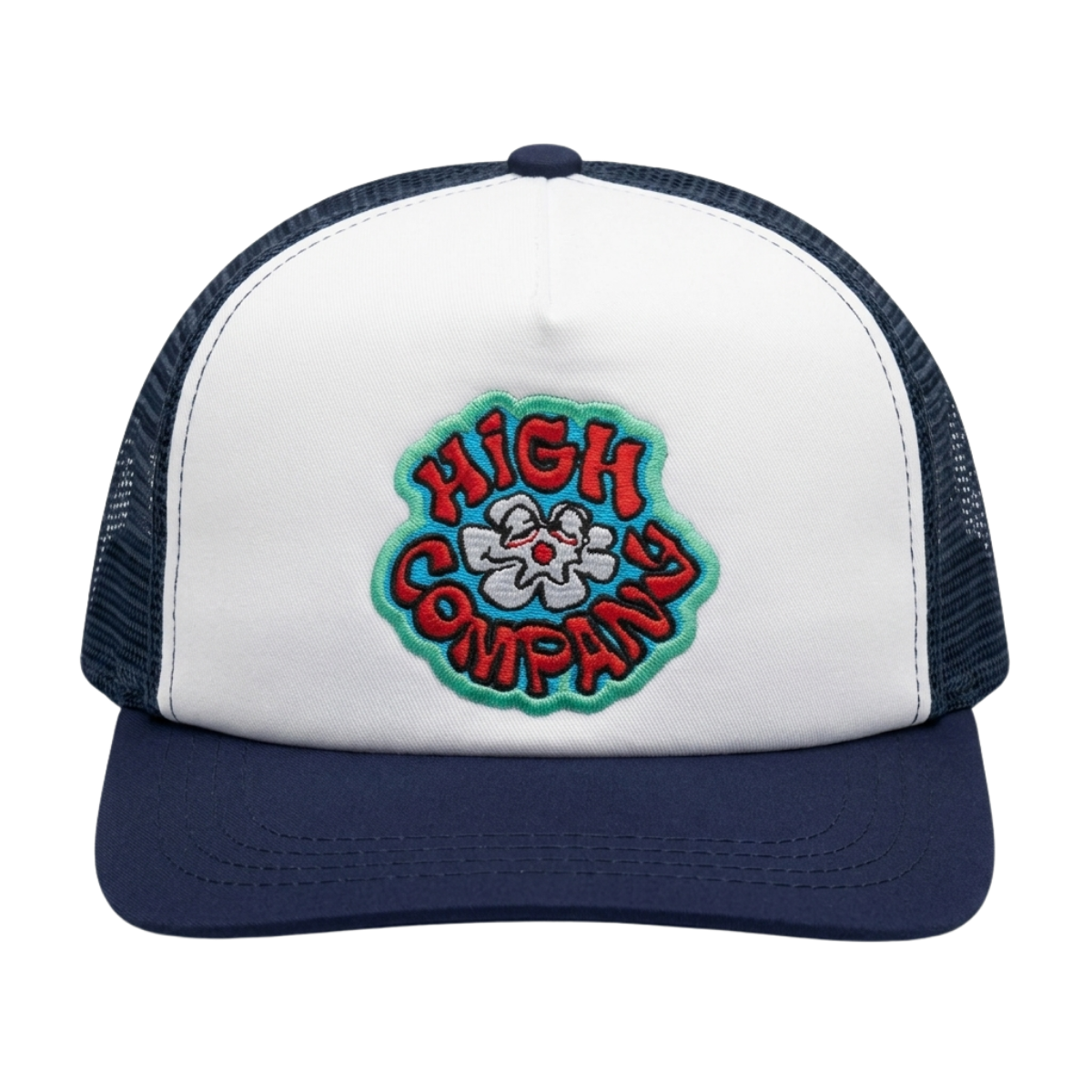 TRUCKER HIGH STONED WHITE/NAVY