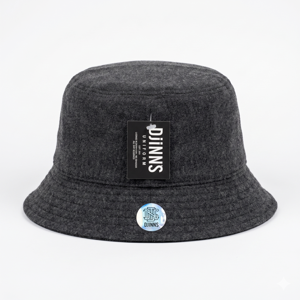 BUCKET HAT WOOLMELANGE BLACK L/XL