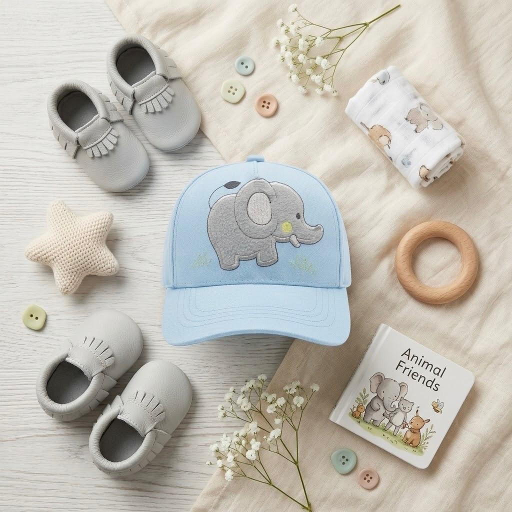 GORRA CELESTE ELEPHANT BABY BY CAPCITY