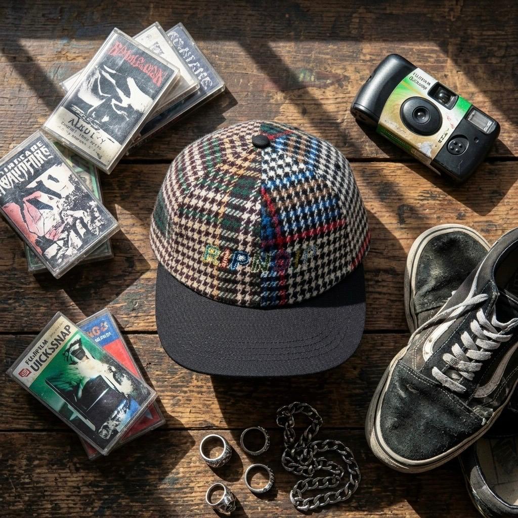 ROYGBIV PLAID STRAPBACK MULTICOLOR