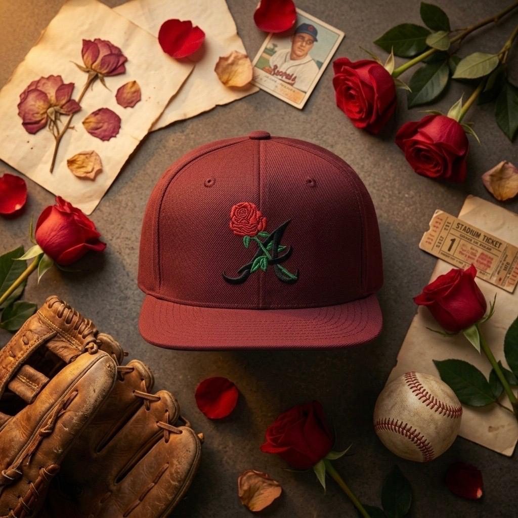 6089M MAROON ATLANTA BRAVES - ROSES