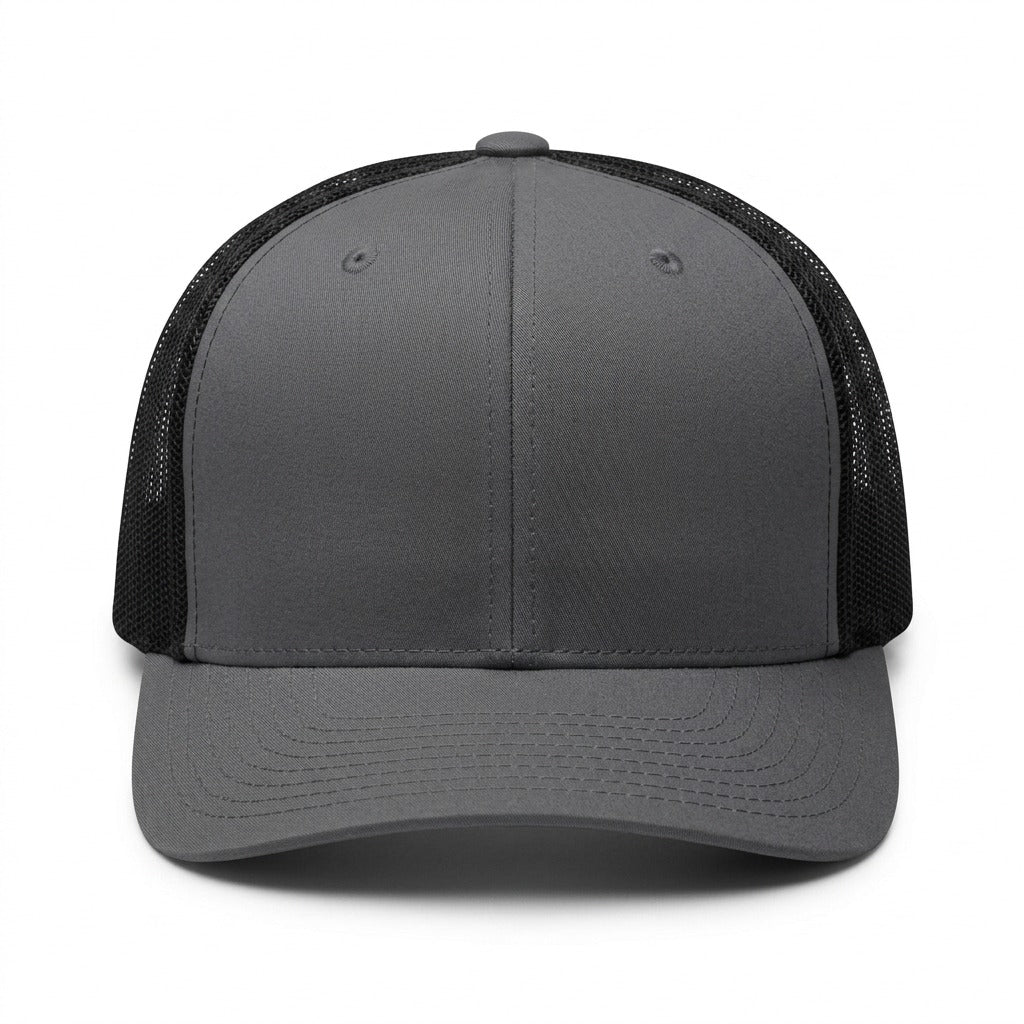 YUPOONG 6606RT CHARCOAL / BLACK